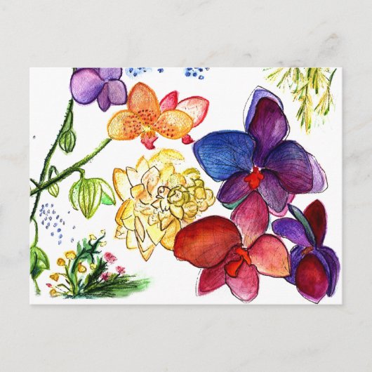 Blume Orchid Postkarte (Vorderseite)