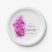 Blume-Orchideen-Teller Pappteller (Vorderseite)