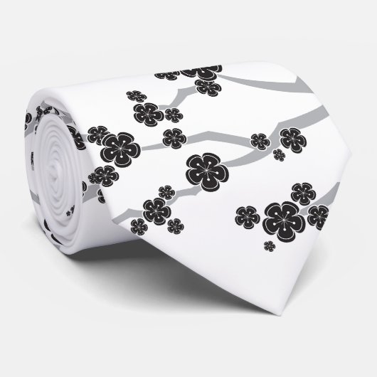 Blume Orientalischer Zen Krawatte (Gerollt)