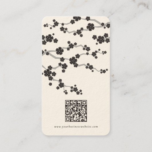 Blume Orientalischer Zen Visitenkarte (Rückseite)