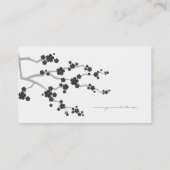 Blume Orientalischer Zen Visitenkarte (Rückseite)