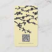 Blume Orientalischer Zen Visitenkarte (Rückseite)