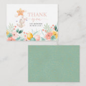 Blume Osterbrunch und Ei jagen als Mitteilungskarte (Vorne/Hinten)