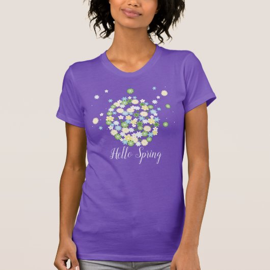 Blume Ostereier Hallo Frühling T-Shirt (Vorderseite)