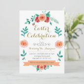 Blume Osterfeier Einladung (Stehend Vorderseite)