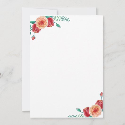 Blume Osterfeier Einladung (Rückseite)