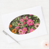 Blume Ovaler Aufkleber (Umschlag)