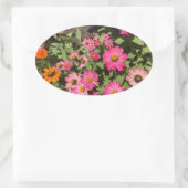 Blume Ovaler Aufkleber (Tasche)