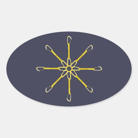 Blume Ovaler Aufkleber (Vorderseite)