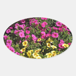 Blume Ovaler Aufkleber