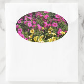 Blume Ovaler Aufkleber (Tasche)