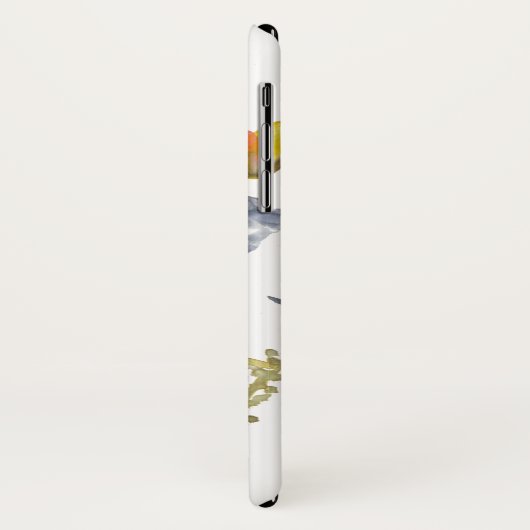 Blume Overlay - Aquarell-Blume und -Stiele Case-Mate iPhone Hülle (Hinten/Links)