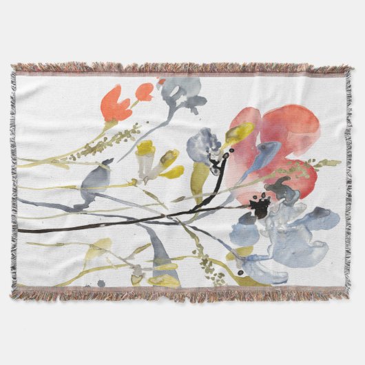 Blume Overlay - Aquarellfarben-Pastell-Blume Decke (Vorderseite)