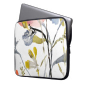 Blume Overlay - Aquarellfarben-Pastell-Blume Laptopschutzhülle (Vorderseite Links)