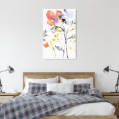 Blume Overlay - Aquarellfarben-Pastell-Blume Leinwanddruck (Insitu (Schlafzimmer))
