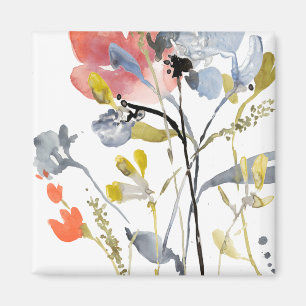 Blume Overlay - Aquarellfarben-Pastell-Blume Magnet
