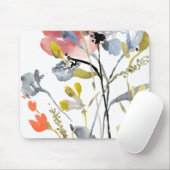 Blume Overlay - Aquarellfarben-Pastell-Blume Mousepad (Mit Mouse)