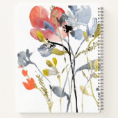 Blume Overlay - Aquarellfarben-Pastell-Blume Notizblock (Rückseite)