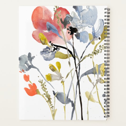 Blume Overlay - Aquarellfarben-Pastell-Blume Planer (Rückseite)