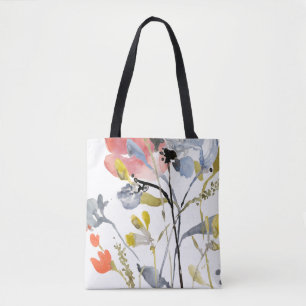 Blume Overlay - Aquarellfarben-Pastell-Blume Tasche