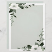 Blume-Overlay-Grenze Briefbogen (Vorne/Hinten)