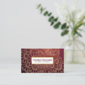 Blume-Paisley-Muster Visitenkarte (Stehend Vorderseite)