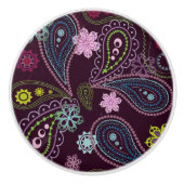 Blume Paisley Print Keramik Cabinet Knock Keramikknauf (Vorderseite)