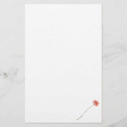 Blume Pale Red Gerbera Briefpapier (Vorderseite)