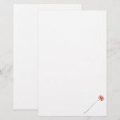 Blume Pale Red Gerbera Briefpapier (Vorne/Hinten)