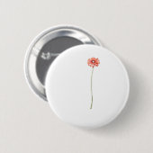 Blume Pale Red Gerbera Button (Vorne & Hinten)