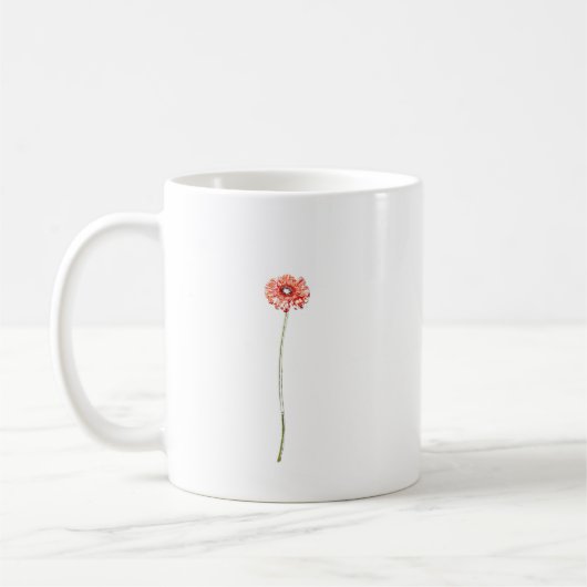 Blume Pale Red Gerbera Kaffeetasse (Links)