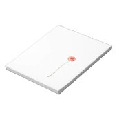 Blume Pale Red Gerbera Notizblock (Rotiert)