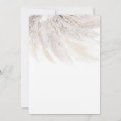 Blume Pampas Gras Brautparty Einladung (Rückseite)