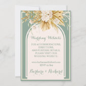 Blume Pampas Grass Boho Wedding Einladung (Rückseite)