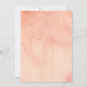 Blume Pampas Palmenblatt Korallenhochzeit Einladung (Rückseite)