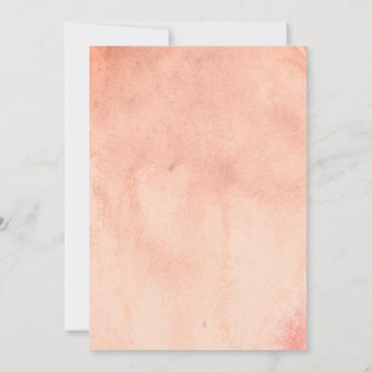 Blume Pampas Palmenblatt Korallenhochzeit Einladung (Rückseite)