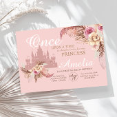 Blume Pampas Princess 1. Geburtstag Einladung