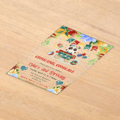 Blume Panda Kindergeburtstag Acryleinladungen (Ablage )