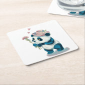 Blume Panda Untersetzer (angewinkelt)