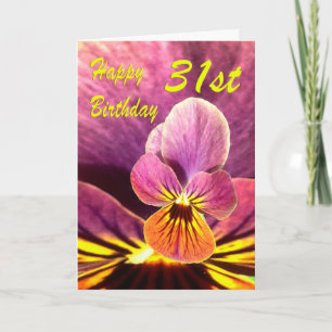 Blume Pansy zum 31. Geburtstag Karte