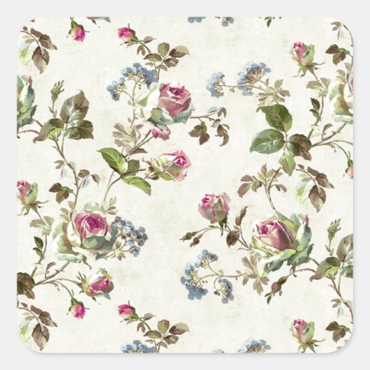 Blume Paper Image Quadratischer Aufkleber (Vorderseite)