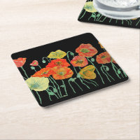 Blume Paper Untersetzer für Orange- und Schwarzpup