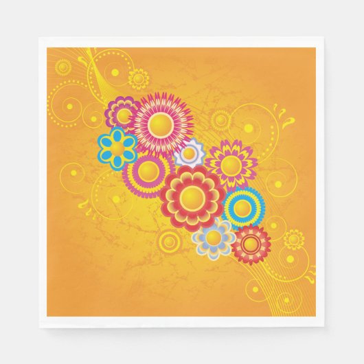 Blume-Papier Napkins geblüht Serviette (Vorderseite)