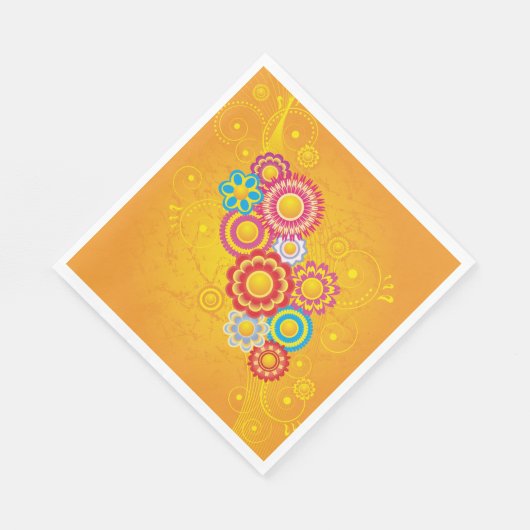 Blume-Papier Napkins geblüht Serviette (Ecke)