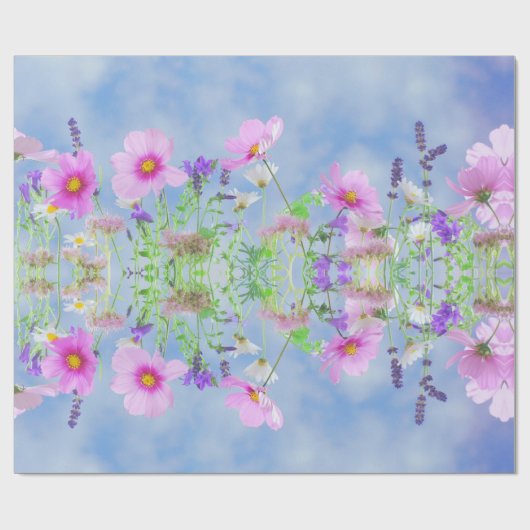 Blume Papier verpacken. Geschenkpapier (Flach)