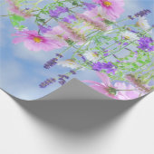 Blume Papier verpacken. Geschenkpapier (Ecke)