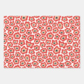 Blume Papierblätter Geschenkpapier Set (Vorderseite 3)