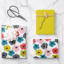 Blume Papierblätter Geschenkpapier Set