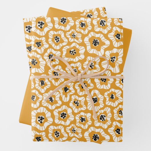 Blume Papierblätter Geschenkpapier Set (Beispiel)