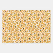 Blume Papierblätter Geschenkpapier Set (Vorderseite)